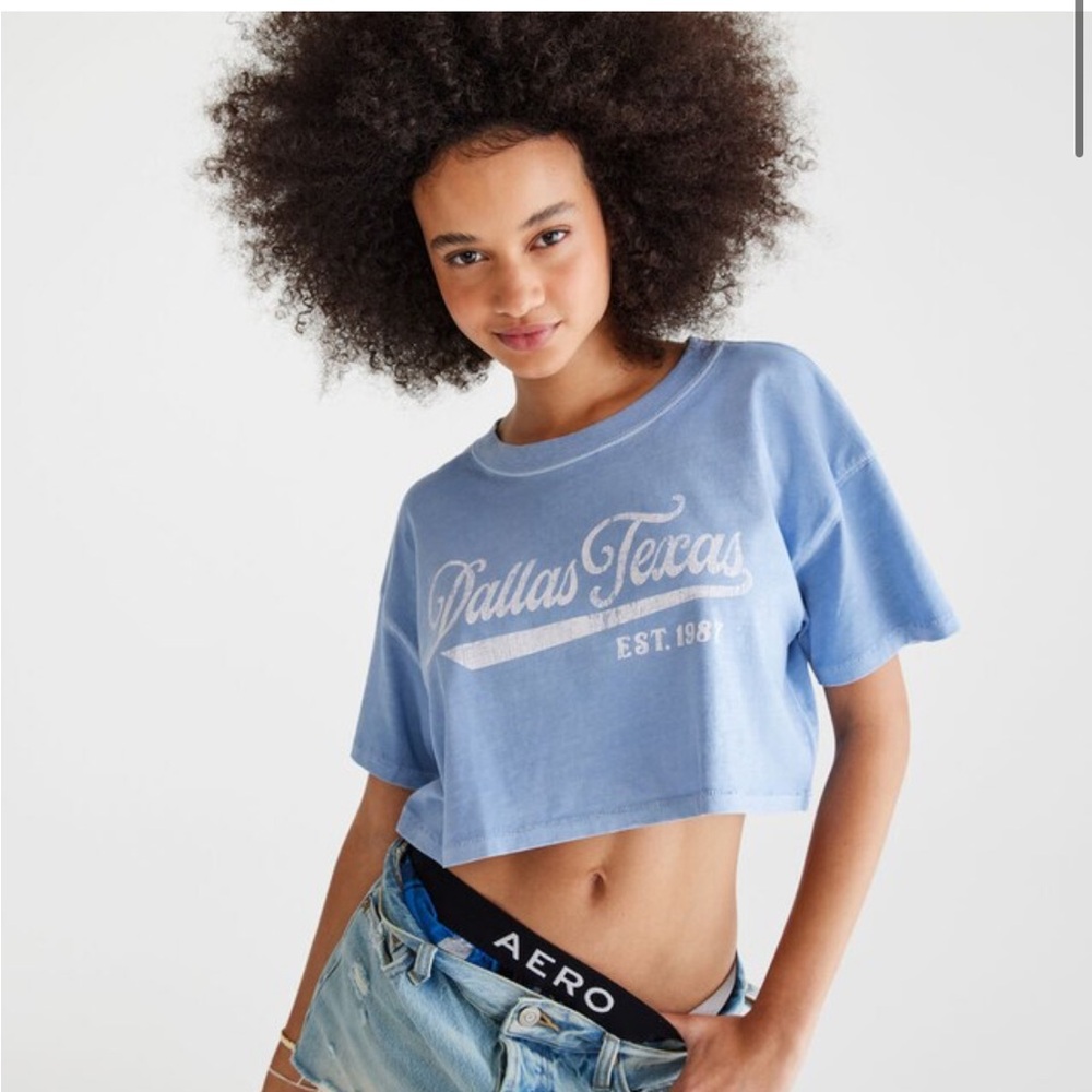 Aeropostale Crop Top Dallas Texas Size L